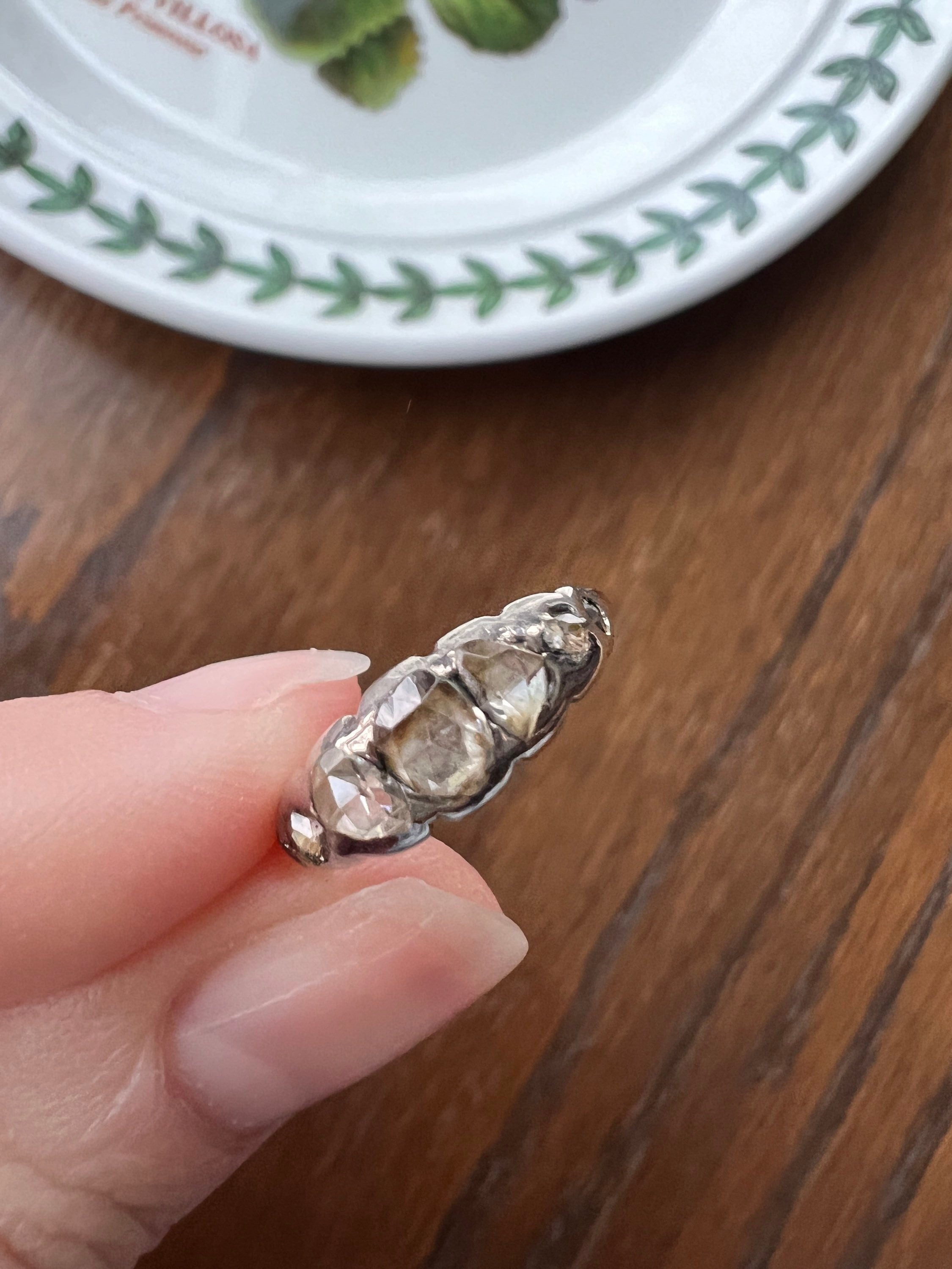 LAELIUS Antiques – Georgian Blue Enamel and Diamond Ring